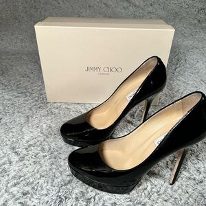Jimmy Choi black platform heels